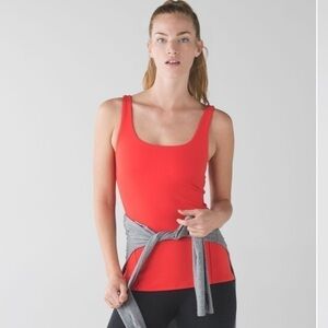 Lululemon Amala Tank Top Size 2 Red Alarming Yoga